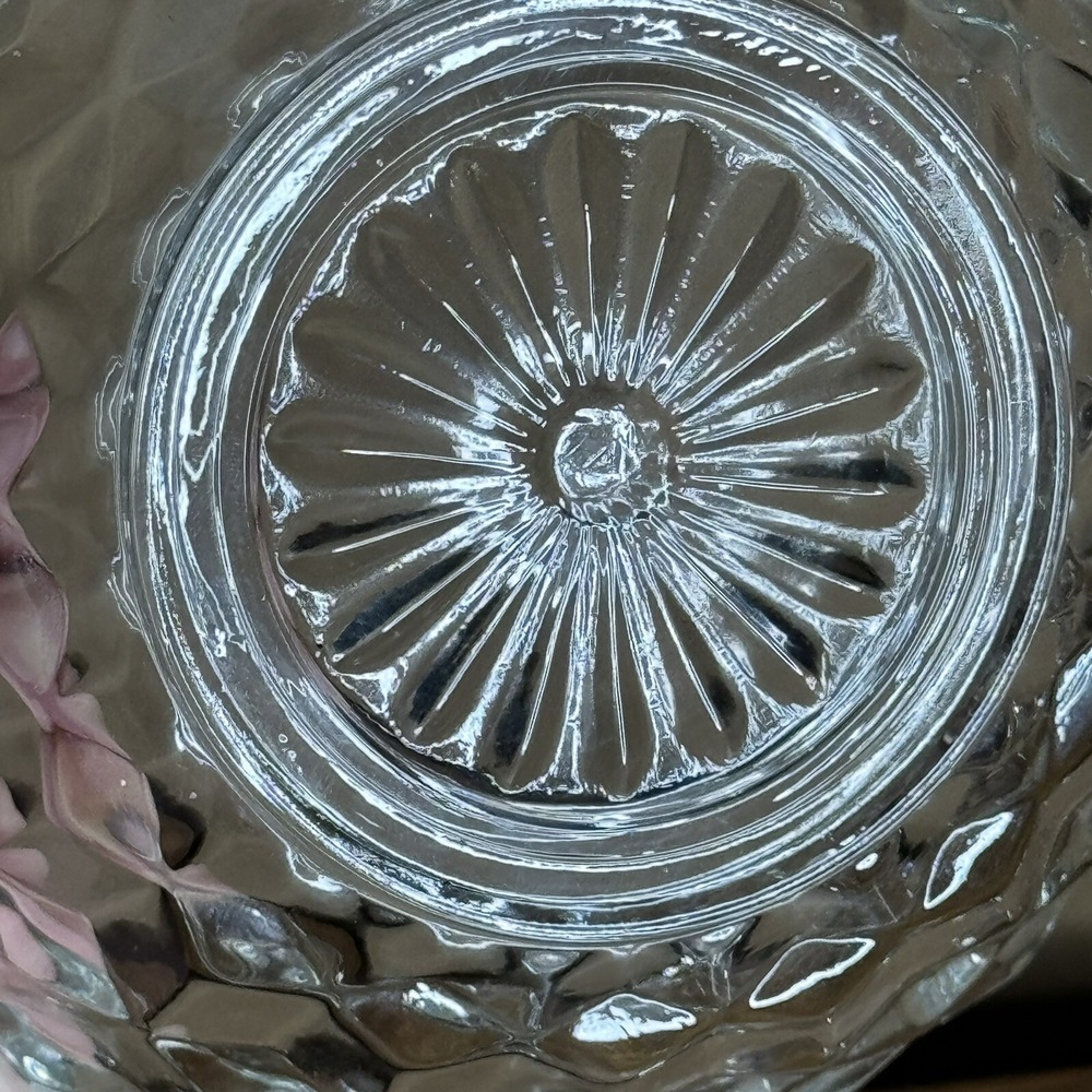 Vintage Indiana Whitehall Clear Glass  Candy Dish‎  Cubist Bowl Jar w/ Lid - Picture 5 of 12